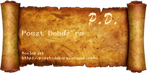 Poszt Debóra névjegykártya